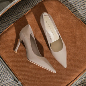Pointed high heels fine heeled simple versatile high-heeled single shoes high heels