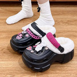 Winter Summer Clogs Outdoor Waterproof Platform Women Slipper Beach Slides Beard Black Designer Sandals with Charms Graden Shoes