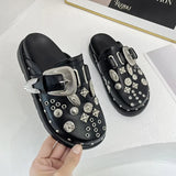 Shoes For Women's 35 42 Street Punk Slippers New Hot Sale Fashion Trim Leather Shoes Spring Sale Comfortable Casual Shoes