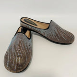 Hot Sale Multicolor Flat Heel Sequin Women's Slippers Casual Banquet Fashion Party Italian Mules Slipper Rhinestone Shoe F1013-2