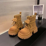 Med Heel Boots Women's Rubber Shoes Rain Flock PU Sewing Hoof Women's Rubber Boots Rain Med PU Flock Sewing Hoof