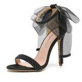 2025 New Fish Mouth High Heels Shallow Mouth Rhinestone Pearl Sandals Women's Wedding Bride Shoe