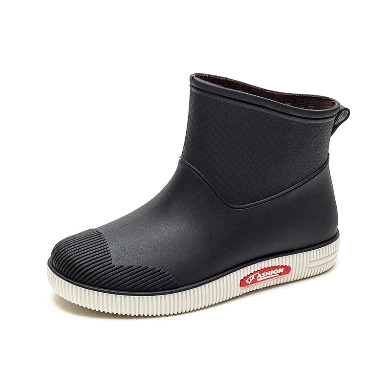 2023 new rain boots for women, outdoor fashionable rain boots, winter cotton warm outdoor non-slip waterproof rubber shoes for w