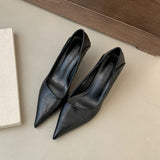 SUOJIALUN New Brand Women Pumps Shoes Fashion Pointed Toe Shallow Slip On Dress Single Shoes Ladies Thin High Heel Dress Pumps