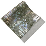 8 Inch (200mm) Heel, 4 Inch (100mm) Platform Lace-Up Front Pole Dancing Ankle Boot With Hologtaphic Serpentine Print Upper