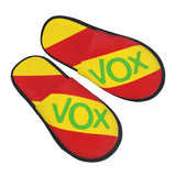 Custom Spanish National Emblem Vox Memory Foam Slippers Women Cozy Warm Spain Flag House Slippers