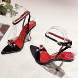 Eilyken Street Style Sexy Rivet Stiletto High Heels Women Sandals 2025 Summer Buckle Strap Wedding Party Female Shoes