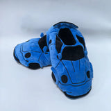 Highland Cow Car Shape Plush Shoes White CAR Racing Plush Slippers Winter Warm Soft Creative Indoor House Slipper Adults Shoe