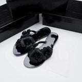 Mini Melissa Outdoor Women's Jelly Slides Sweety Girls Wide Buckle Slippers Adult Ladies Non-slip Flat Beach Vacation Shoes