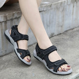 Outdoor Beach Female Garden Shoes Women'S Summer Fashion Open Toe Color Blocking Adjustable Elastic Zapatos Mujer 2024 Tendencia