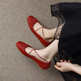 New Women's Ballet Flats Elastic Band Slip on Flat Shoes Women Square Toe Soft Sole Boat Shoes Comfortable Ladies Shoes 9826N