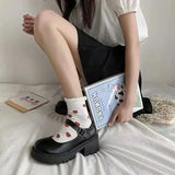 Preppy Style Women's Flats Versatile Summer Shoes Basic Black Loafers Japanese Style Casual Shoes For Females