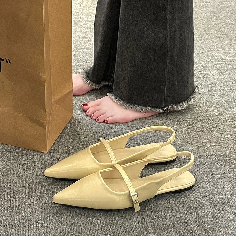 New Design Women Luxury Velvet Moccasins Fashion Pointed Toe Loafers Ladies 2024 Spring Black Ballet Flat Shoes Women Sandals