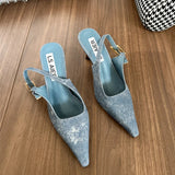 Leopard Pointed Toe Sexy High Heels Women Shoes Summer Sandals Designer New Dress Party Shoes Walking Pumps Mujer Zapatos