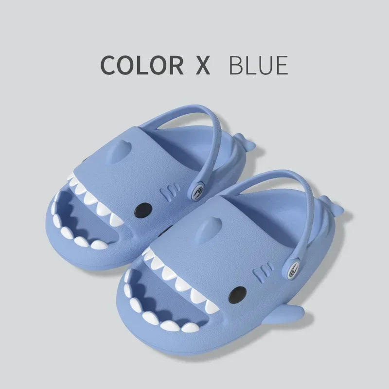 Women‘s Shark Band Slippers Summer Adults Men Indoor Bathroom Slides Couple Beach Flip Flops Anti-skid Thick Flat Shoes