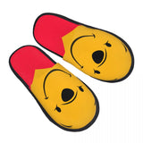 Custom Winnie The Pooh Memory Foam Slippers Women Comfy Warm Cartoon Bear House Slippers