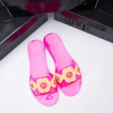 Mini Melissa Outdoor Women's Jelly Slides Sweety Girls Wide Buckle Slippers Adult Ladies Non-slip Flat Beach Vacation Shoes
