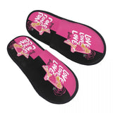 Custom Barbie Memory Foam Slippers Women Comfy Warm House Slippers