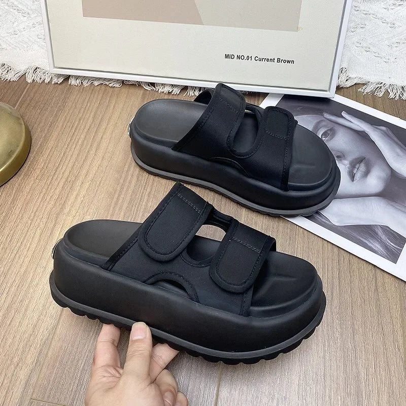 Women's Fashion Sandals 2024 New Summer Beach Internet Celebri  Platform Increased Sandals Sports Casual Sandals