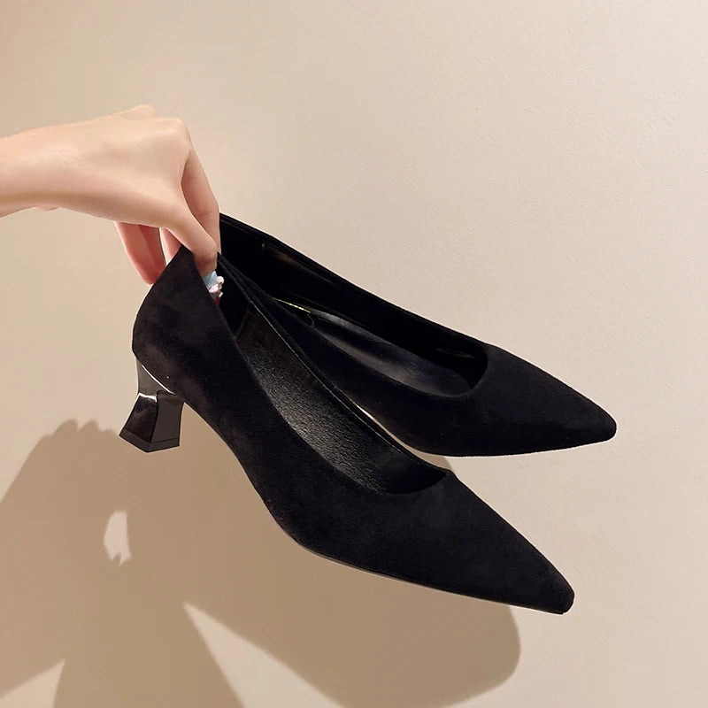 Leopard Print Women High Heel Shoes Fashion Pointed Toe Shallow Shoes Party Dress Ladies Pumps Shoes