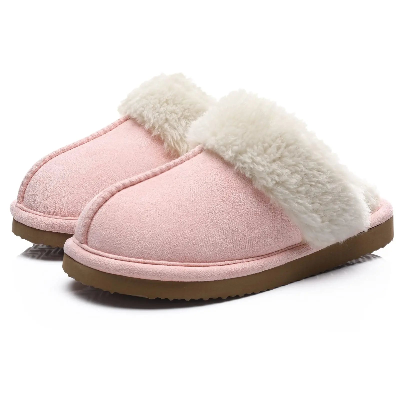 Kidmi Women's Platform Fuzzy Slippers Memory Foam Slippers Fluffy Winter House Shoes Indoor and Outdoor Antiskid Women Slippers