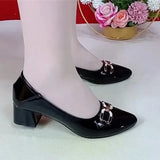 Cresfimix Zapatos Dama Women Classic Party Night Club Red Square Heel Shoes Lady Casual Sweet Beige Pu Leather Pumps B5996