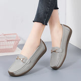 2024 neue Frauen Schuhe Wohnungen Leder Mokassins Turnschuhe Frau Casual Schuhe Slip-on Loafers Weibliche Boot Schuhe Große Größe 44