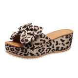 Women Slippers New Summer Fashion Modern Sandals Outdoor Simple Princess Beach Slippers Wedge Leopard Ladies Shoes Slides Women
