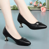 Cresfimix women fashion sweet green pu leather stiletto heels for office lady black summer high heel shoes zapatos dama a6047