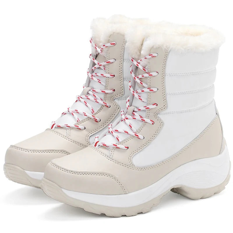 Women Boots Lightweight Heels Winter Boots Platform Ankle Botas Mujer Winter Shoes Women Fur Snow Boots Women's Winter Footwear