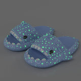 Christmas Halloween Shark Slippers Men's Women‘s Dark Flip-Flops Couples Festival Slides Adults Shoes