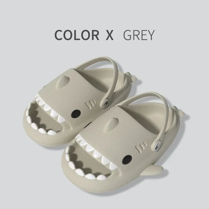 Women‘s Shark Band Slippers Summer Adults Men Indoor Bathroom Slides Couple Beach Flip Flops Anti-skid Thick Flat Shoes