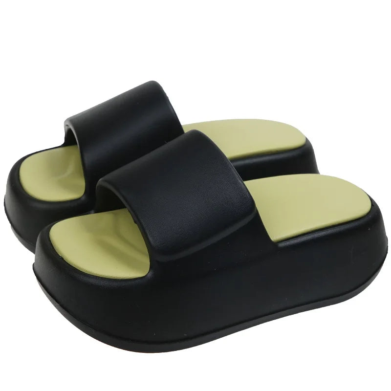 7 cm High platform EVA slippers women's fashion summer streetwear girls chunky shoes woman flatform mules soft elevator slippers