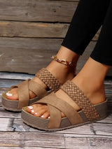 Women's cork flat sandals, non-slip platform flats, Women's platform slippers, outdoor slippers, women sandals