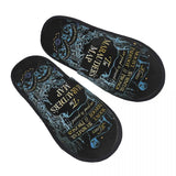 Custom Magic Marauders Map House Slippers Women Comfy Memory Foam Potters Slip On Spa Slipper Shoes