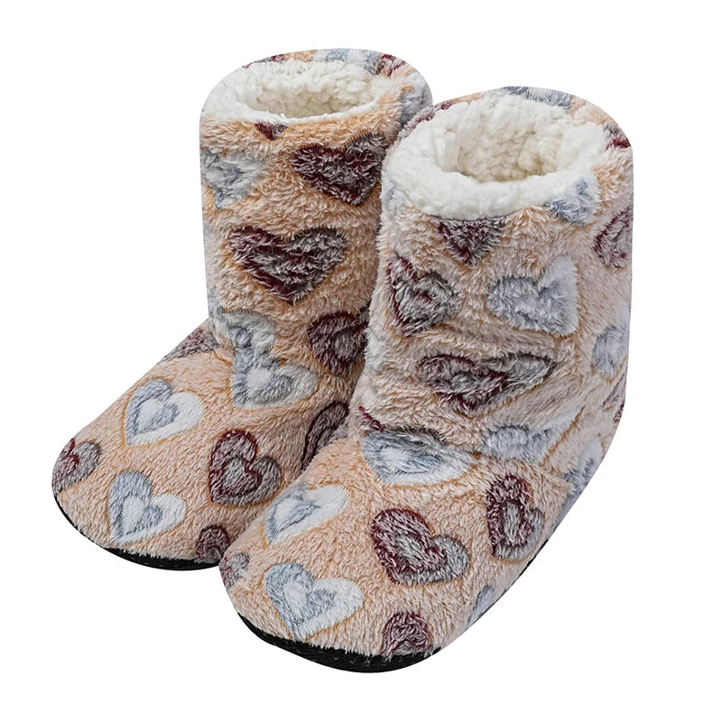 Autumn And Winter Adult Floor Socks Plus Velvet Thick Cotton Shoes Men And Women Warm Floor Boots Indoor Warm Cotton Shoes