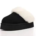 Kidmi Women's Platform Fuzzy Slippers Memory Foam Slippers Fluffy Winter House Shoes Indoor and Outdoor Antiskid Women Slippers