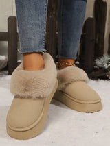 2024 New Warm Boots Women Winter Flats Shoes Short Plush Fur Ankle Snow Boots Casual Shoes Sport Suede Motorcycle Botas