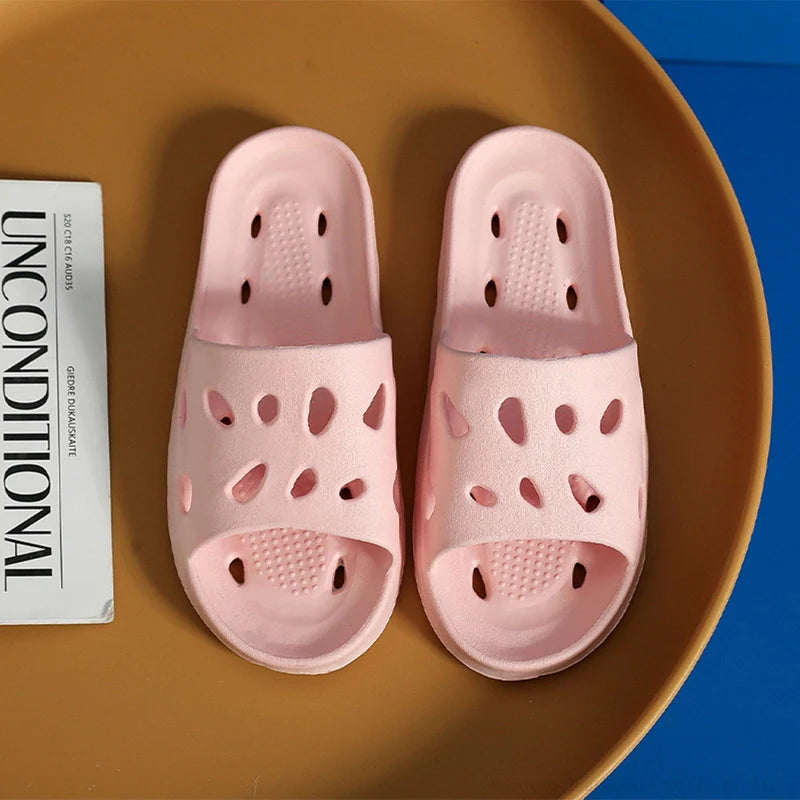 Summer Slippers Women Shoes Beach Slides Cartoon Bear Flip Flops Men'S Slipper Indoor Bathroom Anti-Slip Shoes Couple Sandals