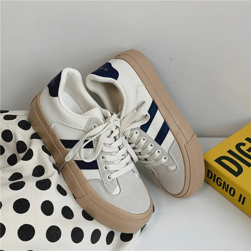 New Women Fashion Casual Shoes 2024 Trend Women's Vulcanize Shoes Luxury Shoes for Woman Low Cut Lace -up Women Casual Sneakers