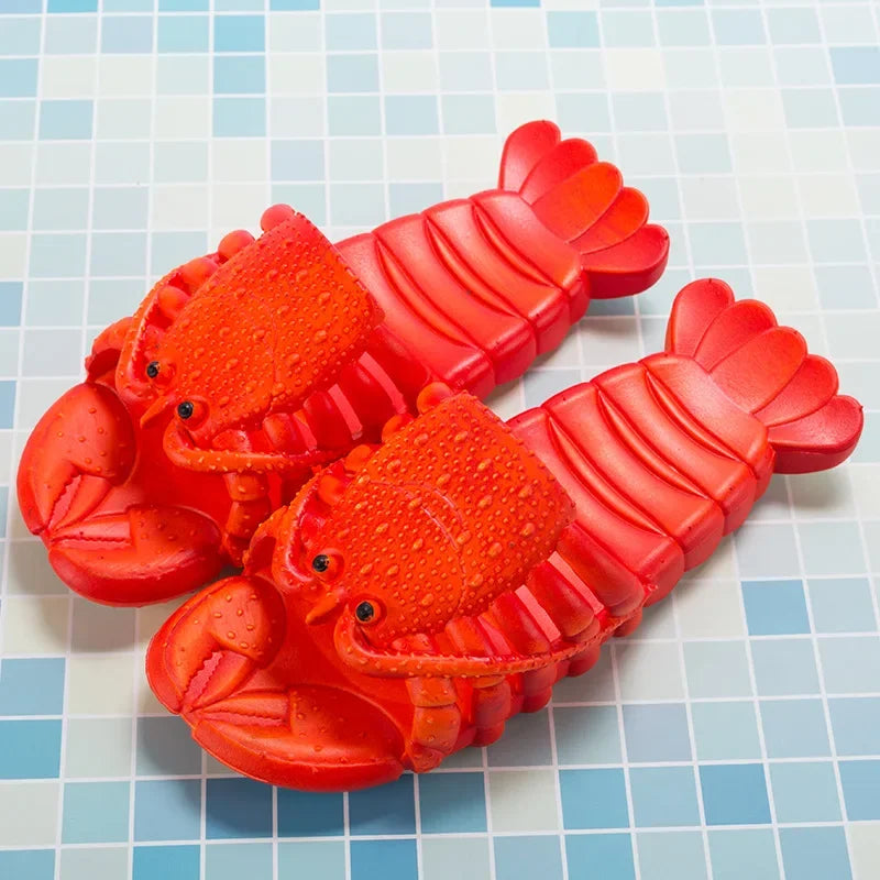 Lobster Slippers Flip Flops Clapper Woman Children Summer Home Cloud Beach Non Slip Slides Eva Sandals Men Male Funny Shoes 2025