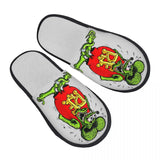Chaussons Animés Rat Fink Personnalisés Anime Dessin Animé pour Femmes, Chaussons d'Hôtel Confortables en Mousse à Mémoire, À Enfiler