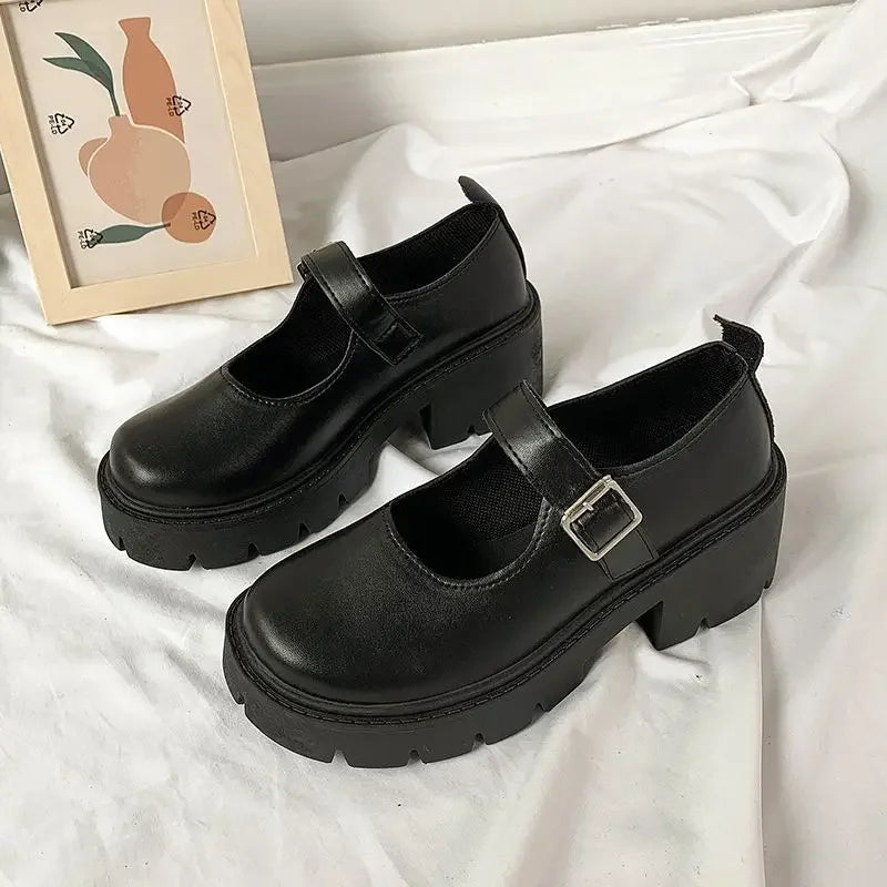 Preppy Style Women's Flats Versatile Summer Shoes Basic Black Loafers Japanese Style Casual Shoes For Females