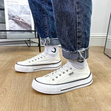 Women's Canvas Shoes 2024 Spring Lace Up Round Toe Causal Flat Shoes Student Sneakers Girls Skateboard Vulcanized Tennis Women