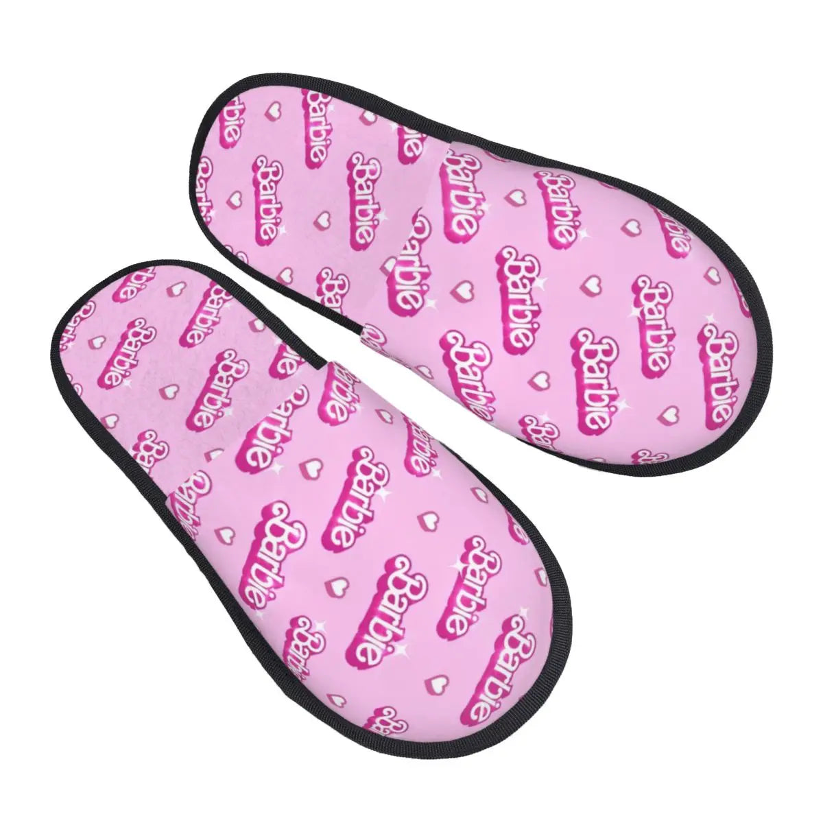 Custom Barbie Memory Foam Slippers Women Comfy Warm House Slippers