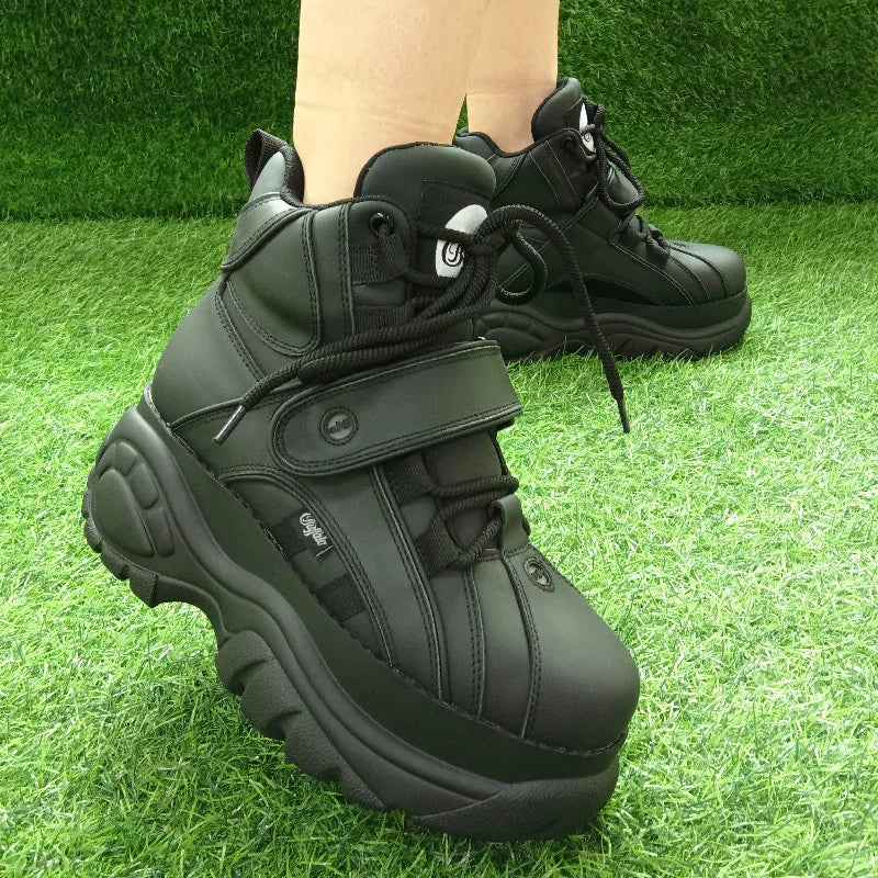 Fashion Women High-top Sneakers Retro Height-increasing Punk Casual Woman Shoes Tennis White Non-slip Comfortable Street Sneaker