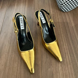 Leopard Pointed Toe Sexy High Heels Women Shoes Summer Sandals Designer New Dress Party Shoes Walking Pumps Mujer Zapatos