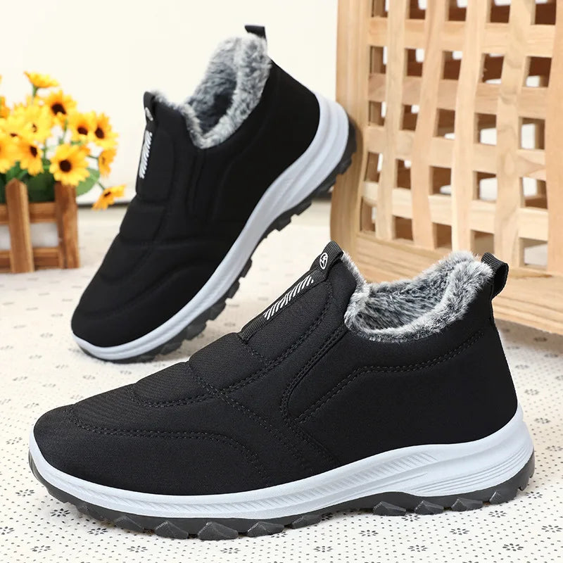 Women Shoes Cotton-padded Shoes Winter Warmth and Plush Thickening for Outdoor Cotton Shoes and Snow Boots for Daily Travel