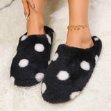 Women House Carpet Slippers Winter Cozy Fuzzy Soft Soles Shoes Love-Heart Indoor Silent Lightweight Living Room Cotton Sandals