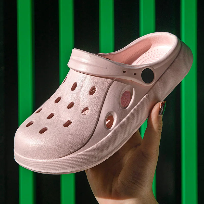 Women Clogs Summer Women Sandals Thick Bottom Home Slides Soft EVA Dry Wedges Platform Garden Shoes Beach Sandals Home Slippers